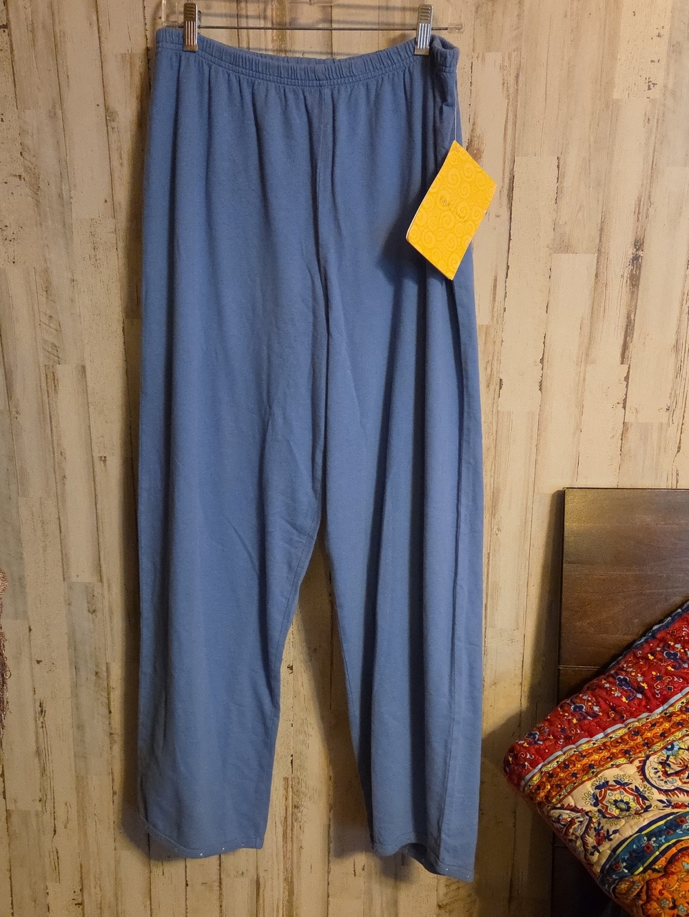 Women's Relaxed Light Blue Jogger Pants with Elastic Waist